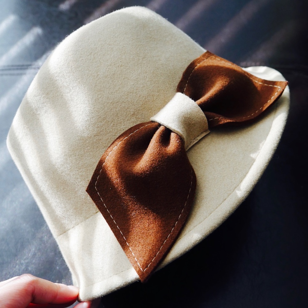 Made in Italy Women's Fedora Hat with Bow