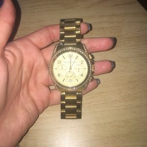 Michael Kore Golden Runway Watch W/Glitz