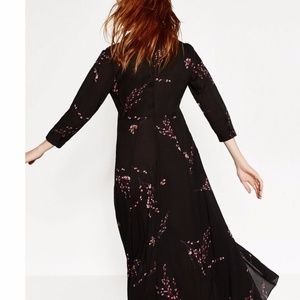 ZARA Floral Print Shirt Dress (XS)