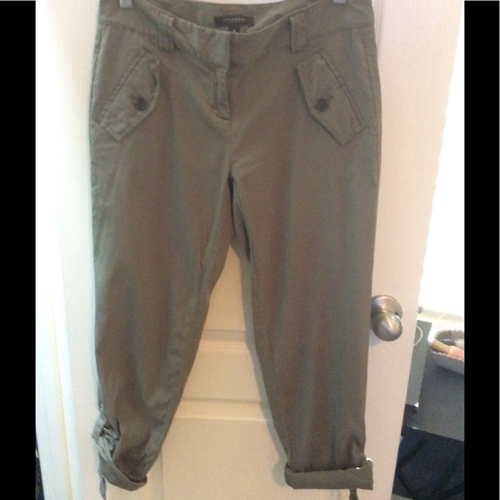 Ann Taylor silky cuff bottom cargo pants