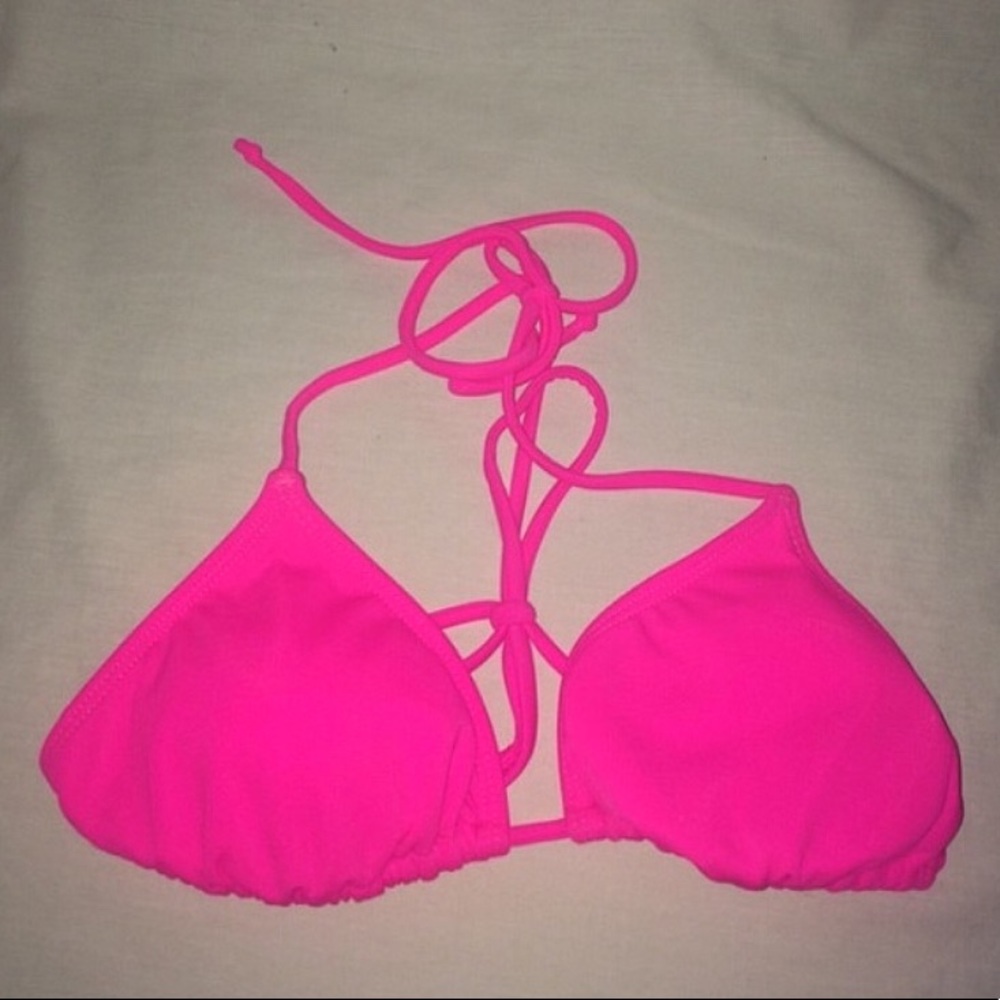 Hot pink bikini top