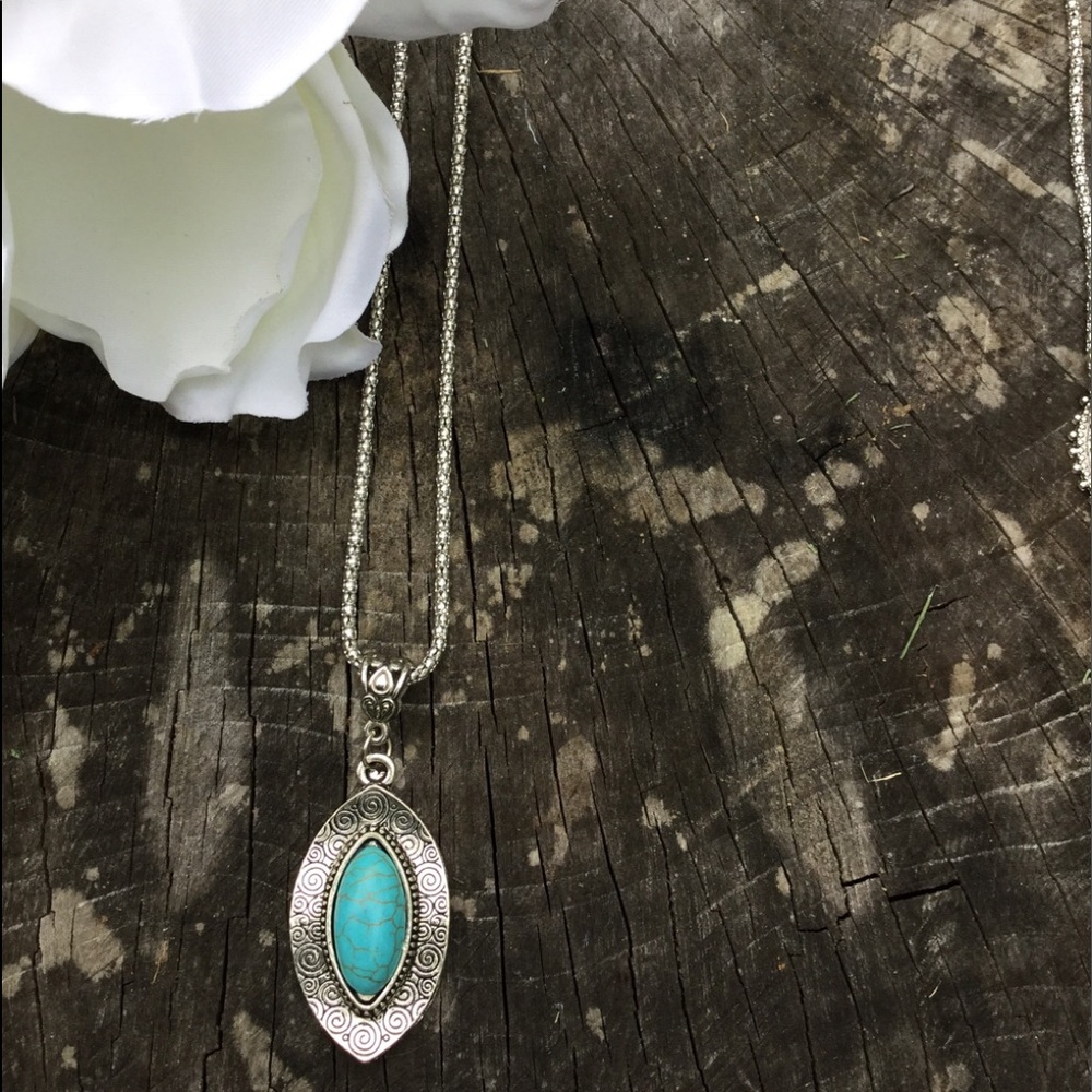 ⚜️Fashion Turquoise Necklace Pendant-Oval⚜️