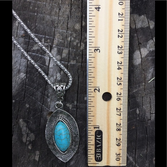 ⚜️Fashion Turquoise Necklace Pendant-Oval⚜️ - Picture 3 of 6