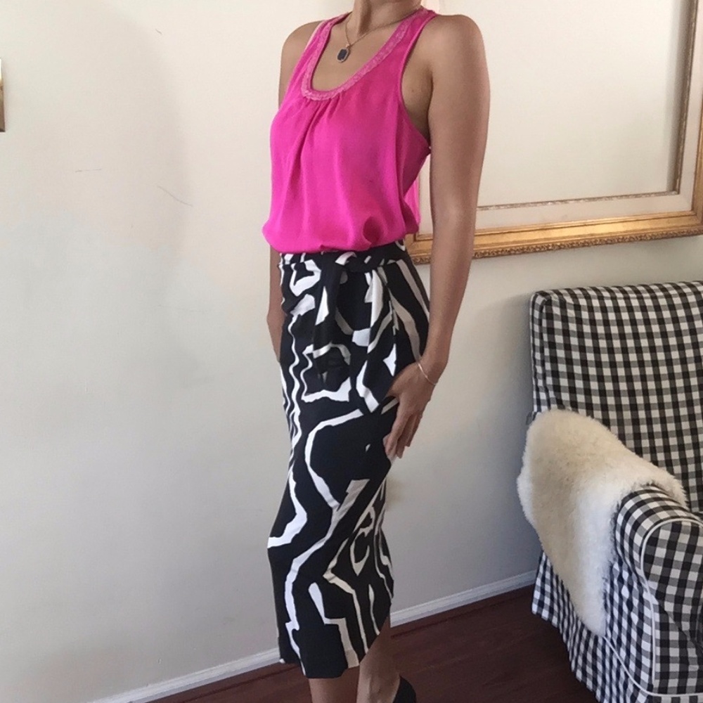 SALE - DVF printed pencil skirt