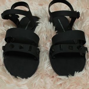 French Connection Juno Flat Studded Jelly Sandal