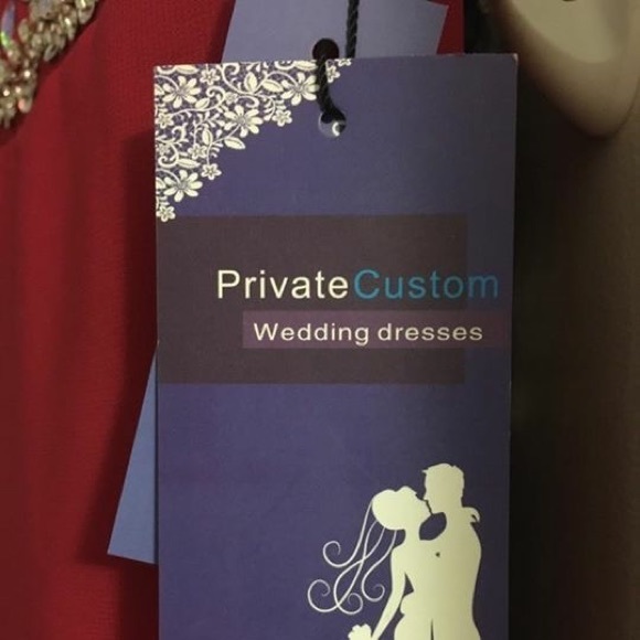 Long red prom dress or formal dress - Picture 5 of 6