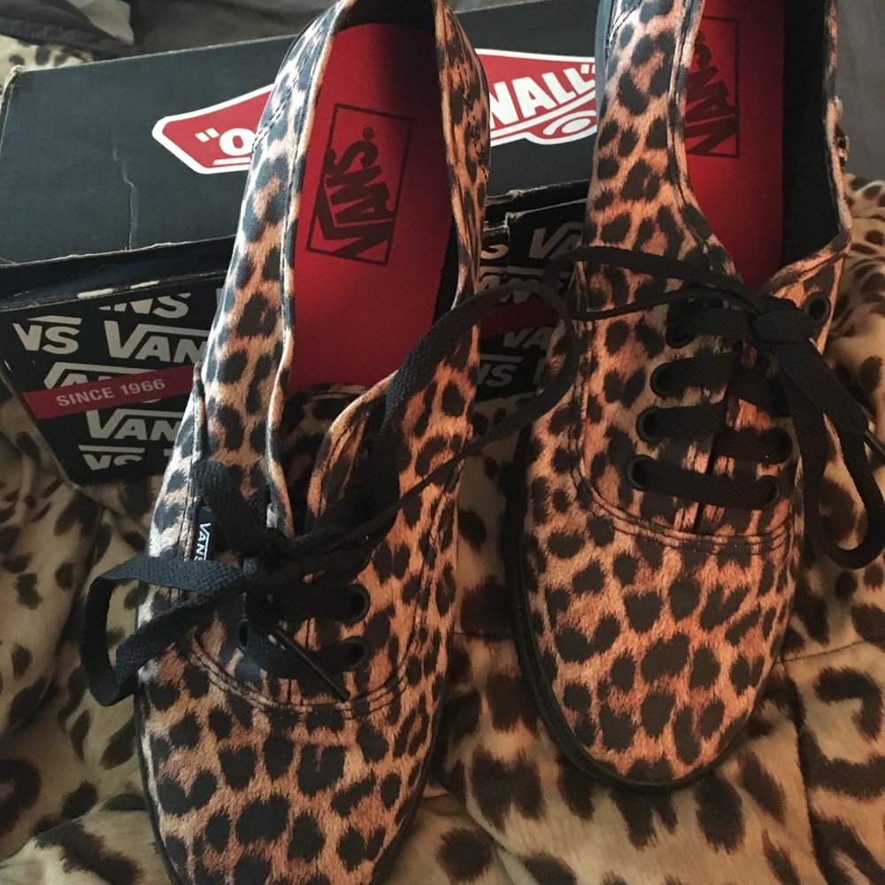 Brand new cheetah print vans