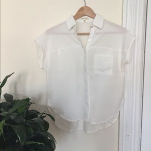 UO Silence and Noise White Collared Shirt NWOT