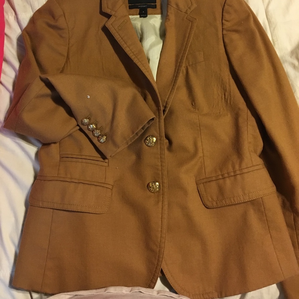 Mustard brown wool blazer