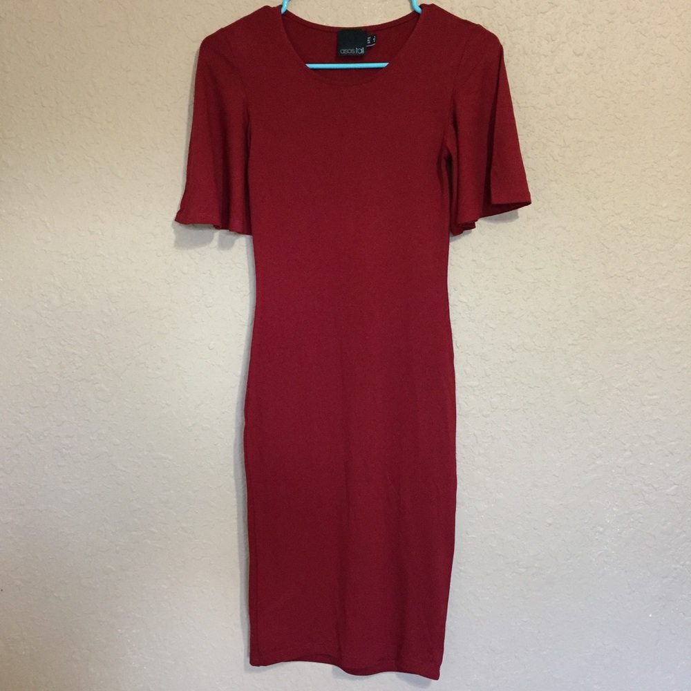 ASOS Tall flutter sleeve bodycon