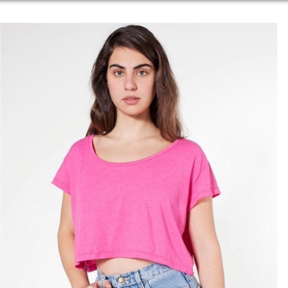American Apparel Soft Pink Loose Crop Top