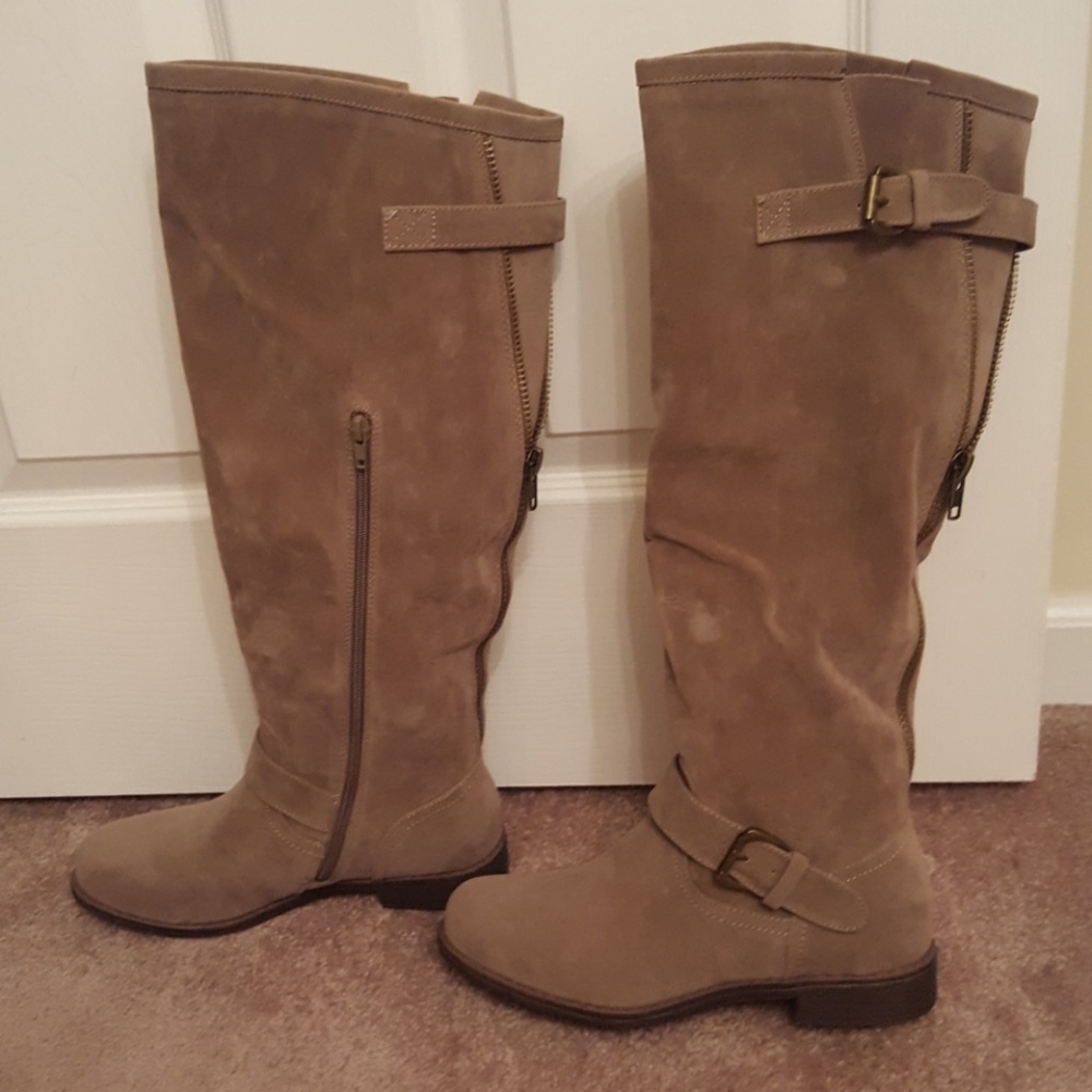 Suede fashion boots