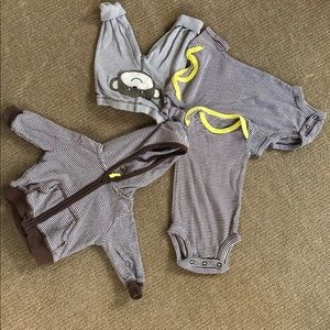 Carter's New-Born Brown Stripped Set