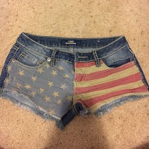 American flag Jean shorts