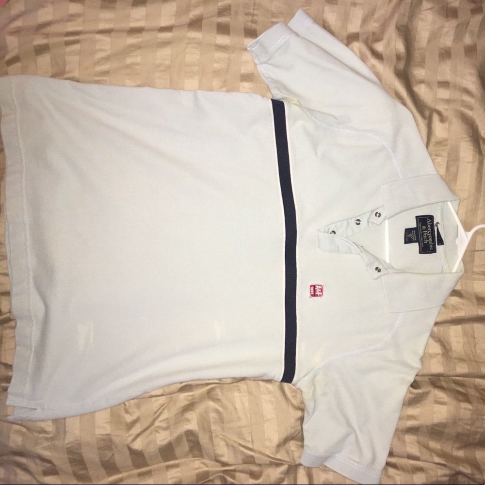 Men's Abercrombie & Fitch light blue polo