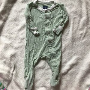Kickee Pants footed sleeper - Aloe