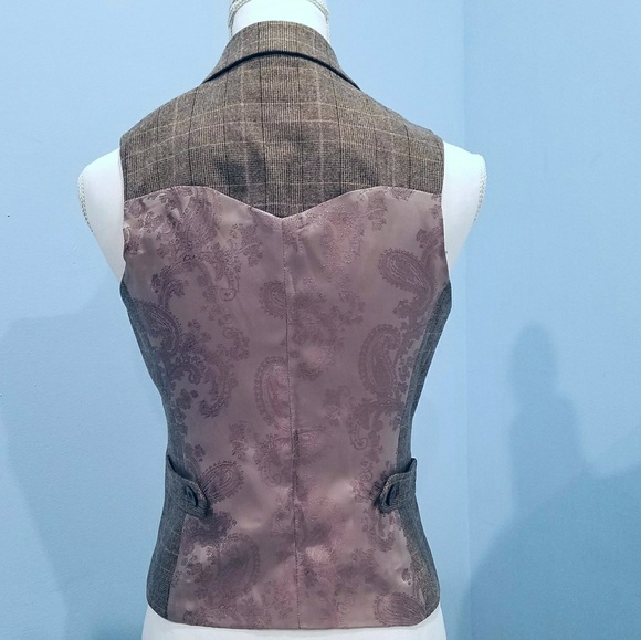 NWOT TED BAKER Tweed print waistcoat / Vest - Picture 2 of 5