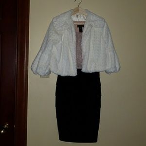 Open fur cover up jacket