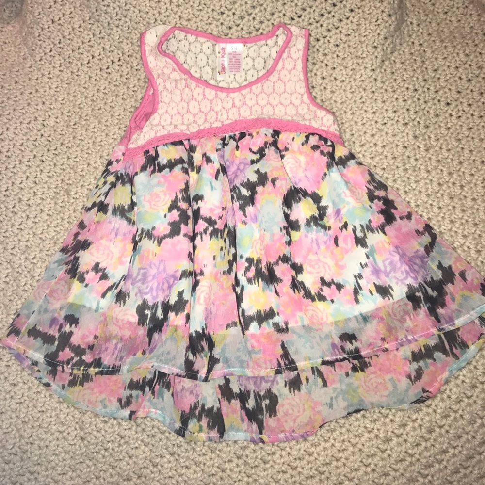Floral and lace tank top