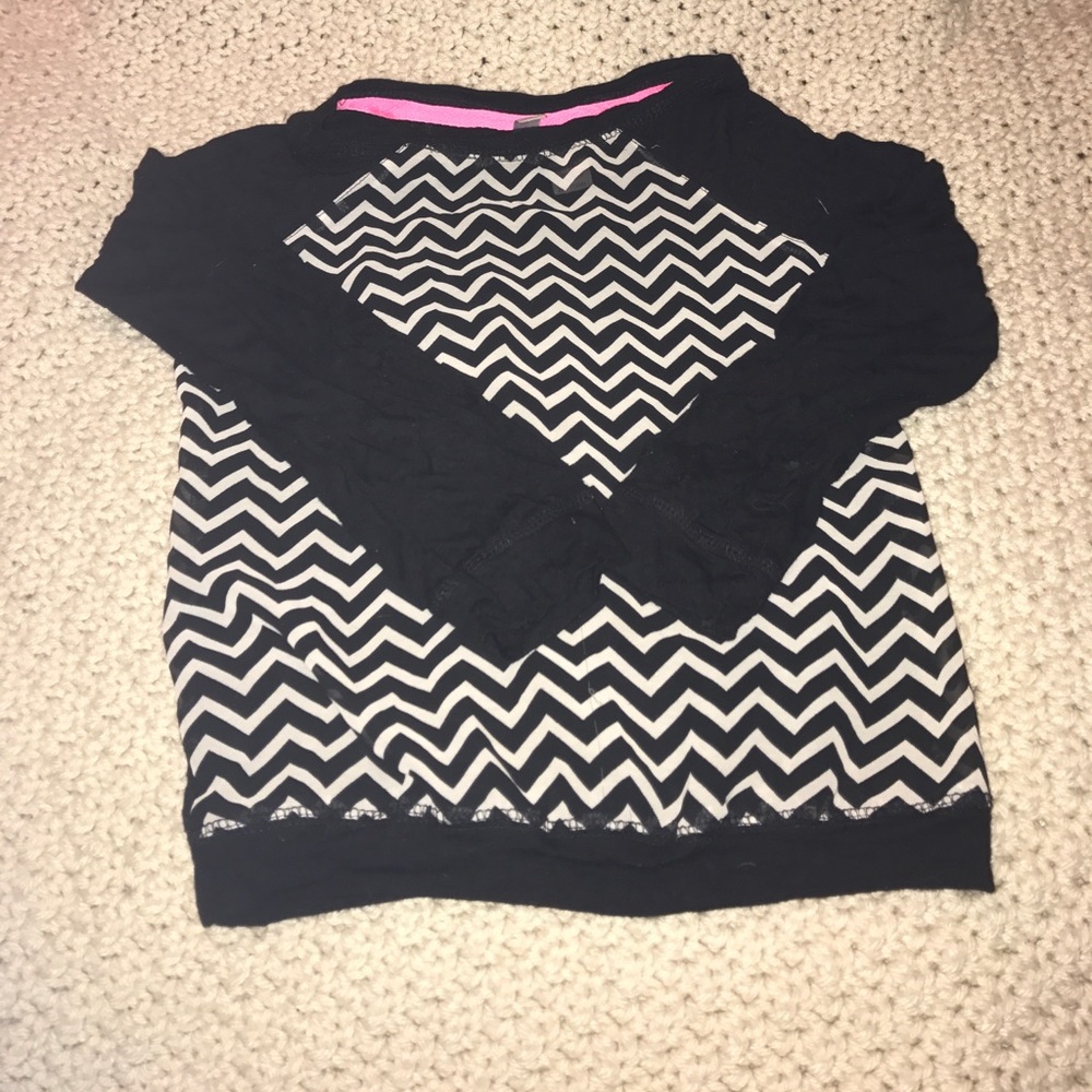Black and white chevron shirt