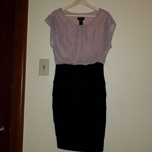 Rose gold, sparkling bandage dress