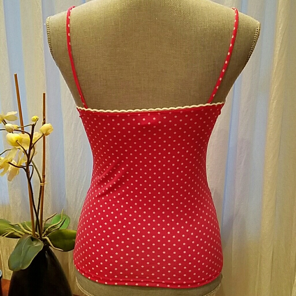 Polka Dot Spaghetti Strap Top Size L - Picture 4 of 5
