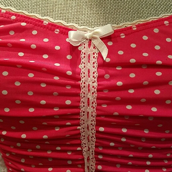 Polka Dot Spaghetti Strap Top Size L - Picture 3 of 5