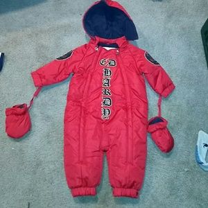 Ed Hardy one piece snow suit.