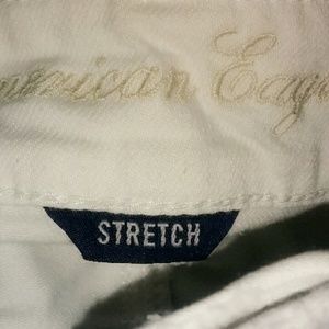 American eagle  white cutoff shorts