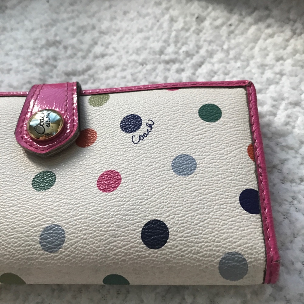 AUTHENTIC COACH POLKA DOT WALLET