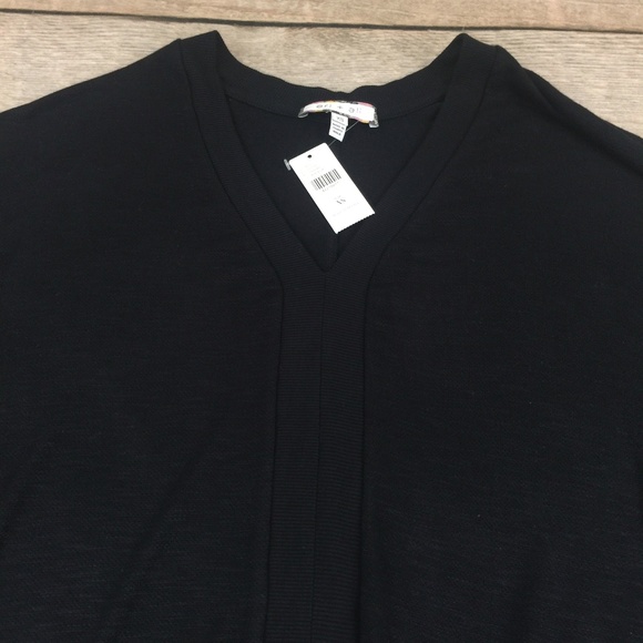 Anthropologie Deep-V Ribbed Top, Sz. XSP - Picture 3 of 5