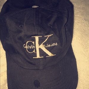 Black Calvin Klein baseball cap hat