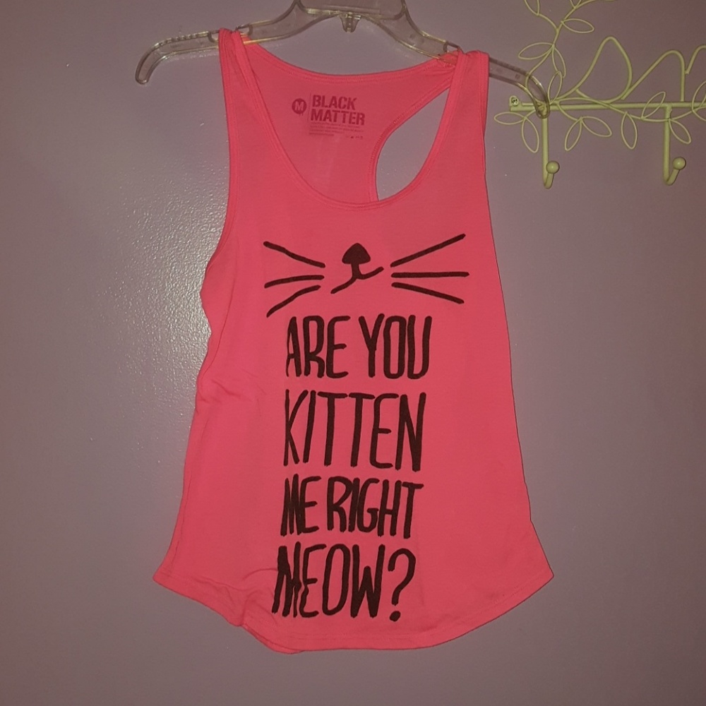 Bright pink tank top