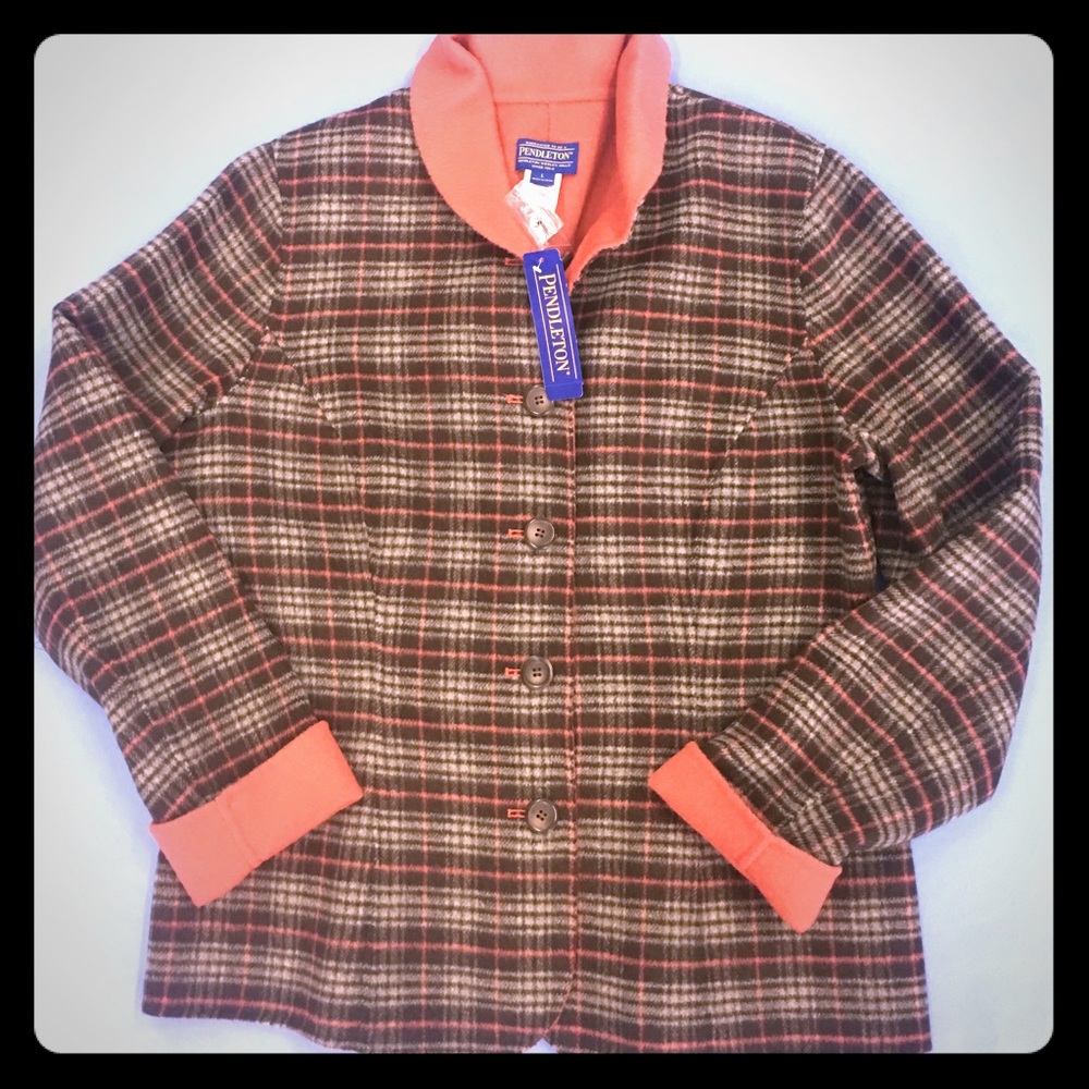 Pendleton wool and polyester blend business blazer