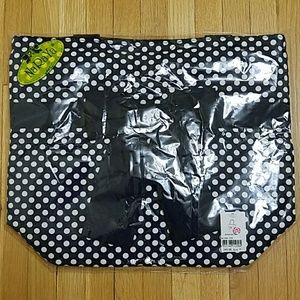 New NaRaYa navy blue polka dot shoulder bag