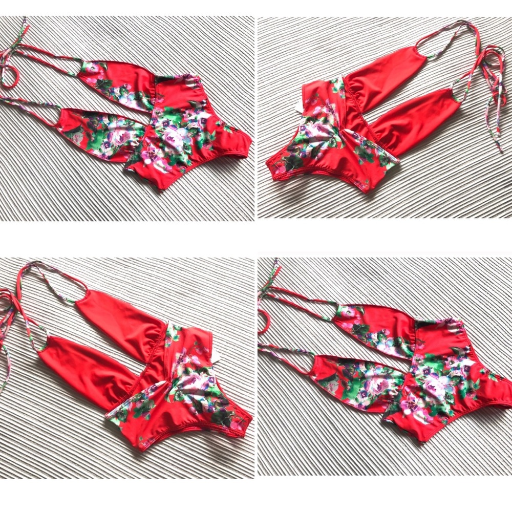 🔥NEW MONTCE SWIM PRIVATE BEACH CHERRY FLORAL 1 PC - Picture 8 of 8