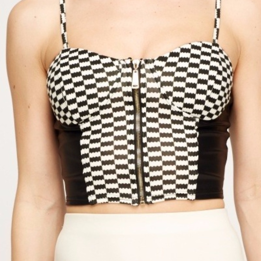 Black and White Contrast Bralette
