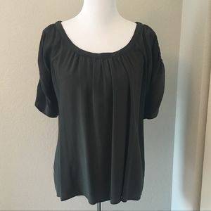 YaDa 100% Silk Charcoal Grey Blouse - Sz M