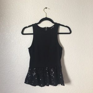 Classy peplum sequin top 💄