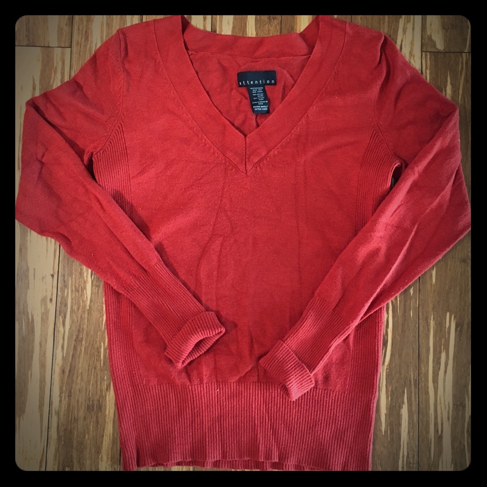 Burnt orange long sleeve sweater