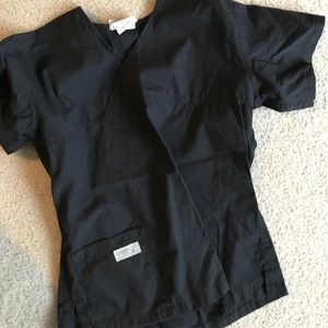 Classic black urbane scrubs top