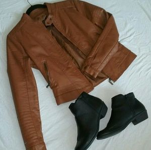Faux leather jacket