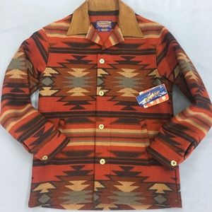 Pendleton western/Aztec print lined coat