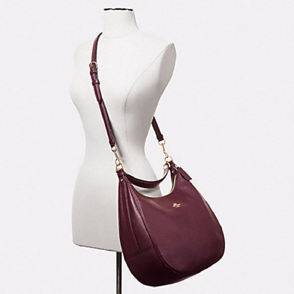 New COACH Saddle Pebble Leather Harley Hobo Bag - Picture 2 of 8