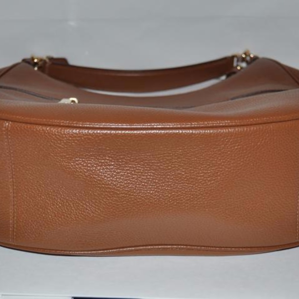 New COACH Saddle Pebble Leather Harley Hobo Bag - Picture 6 of 8