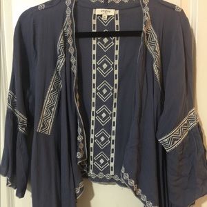 💕Adorable💕 Boho blue layering Cadigan/ vest