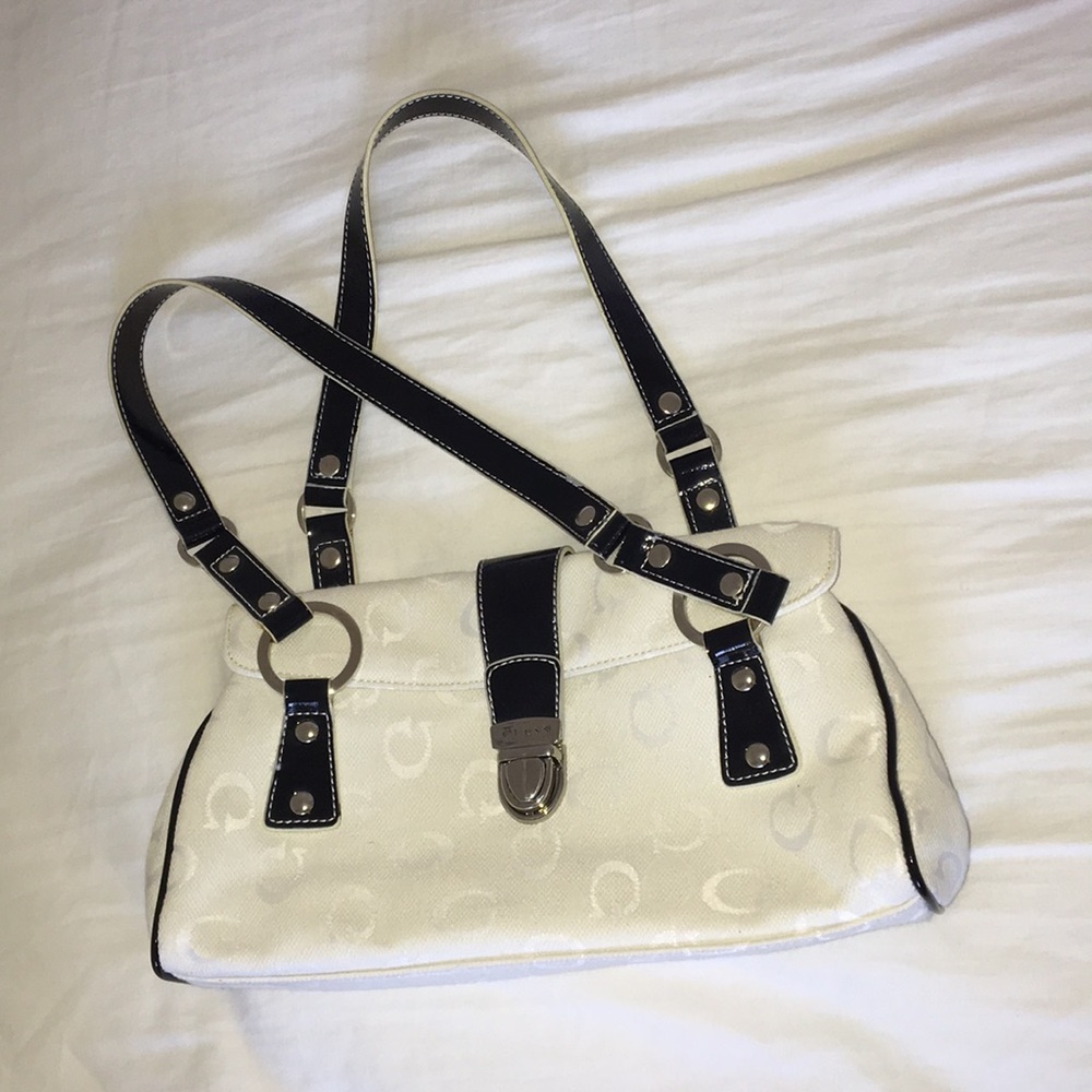 Vintage, white GUESS purse