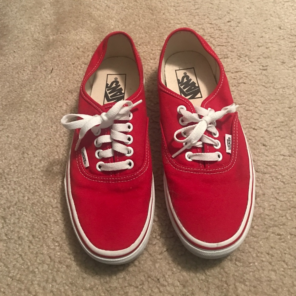 Red Vans // Men's 6.5 & Woman's 8!!