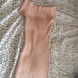 Tan-light brown mini dress