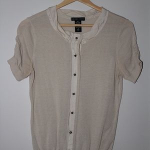 Cream button-up blouse